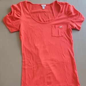 Coral Scoop Neck T-Shirt